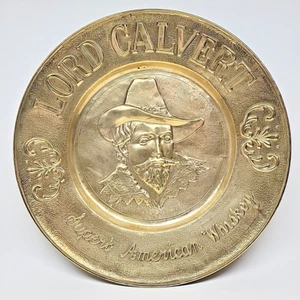 Letrero de metal vintage publicidad Lord Calvert whisky latón alcohol decoración 23" - Imagen 1 de 21