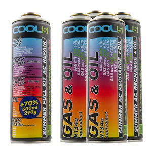Zestaw czynnika chłodniczego 5w1 + 4x 2w1 do zamiennika A/C Cool5 R134a - Zdjęcie 1 z 4