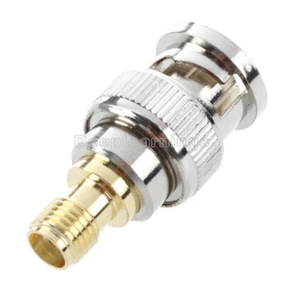 Adapter BNC Plug Male to SMA Female Jack RF Connector Straight NEW - Image 1 of 4