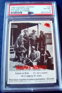 1965 fleer HOGAN'S HEROES #36 "it's not a tunnel....." PSA  6  (970) - Picture 1 of 4