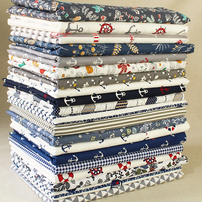 20pcs Quilting Cotton Fabric Bundle Squares Sewing Patchwork Floral Scraps Lot - Image 1 of 1