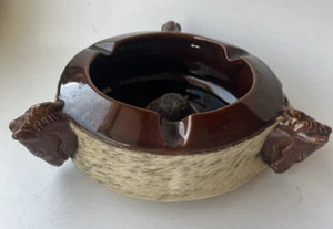 Cenicero de cigarrillo MCM cabeza de caballo vintage ecuestre país decoración occidental - Imagen 1 de 15