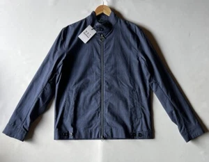 Barbour Jacket Men Small Navy Dobel Plaid Casual Cotton Polyester Elastane New - Picture 1 of 16