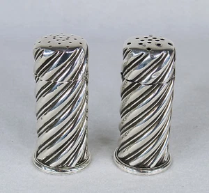 English London Sterling Silver Salt & Pepper Shakers Set Barr, Moering & Co. - Picture 1 of 10