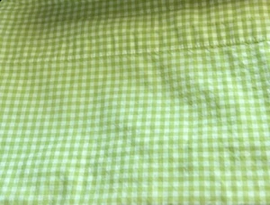 Pottery Barn Kids 3 Pc Twin Sheet Set Green Gingham Flat Fitted & Case ~ NICE - Picture 1 of 5