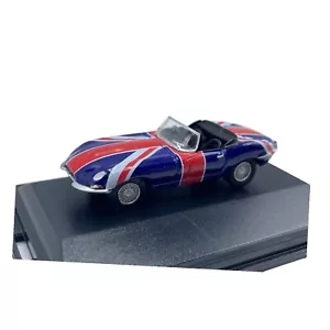 Union Jack British Flag Jaguar E Type Diecast car 1:76 OO Scale Model - Picture 1 of 24