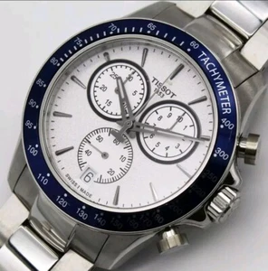 Men's Tissot V8 Chronograph White Dial Pre-owned T106.417.11.031.00 - Picture 1 of 9