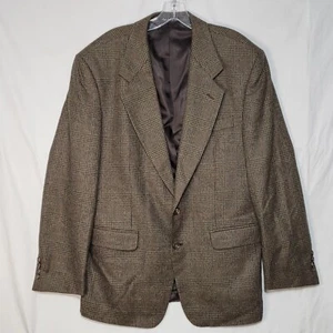 Tailors Row By Deansgate Seide & Wolle hellbraun Tweed Sport Mantel - Herren R 40 - Vintage - Bild 1 von 11