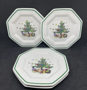 Nikko Christmastime Bread & Butter Plates, Set of 4 - Picture 1 of 3