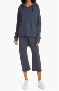 $570 NWT NILI LOTAN Navy Blue Janie Hoodie + Crop Sweatpants RARE FIND!!! XS S - Picture 1 of 24