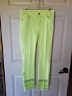 EUC Luxe Moda Skinny Jeans Lime Green With Bling Size 8