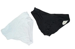 Women’s 2pc Bikini Bottom Size XL NWT - White & Black - Picture 1 of 9