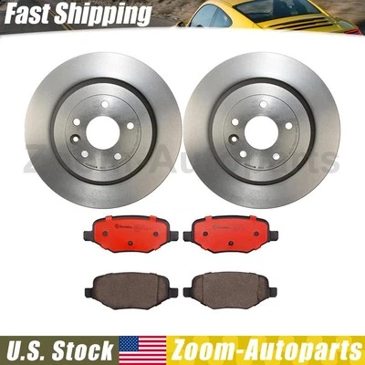 Kit de pastilhas de freio Brembo OE rotores de freio traseiros para 2011 2012 2013 2014 Ford Edge - Imagem 1 de 4