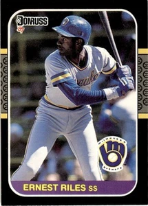 1987 Donruss Ernest Riles Milwaukee Brewers #151 - Picture 1 of 2