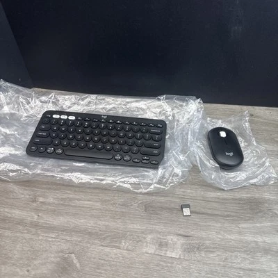 Logitech Pebble 2 Bluetooth Wireless Keyboard and Mouse Tonal Graphite K380s - Image 1 of 4