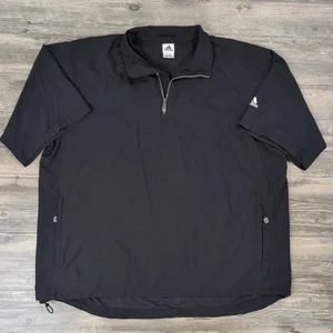 Vintage Mens XL Adidas ClimaShell Sports Pullover Warmup Short Sleeve 1/4 Zip - Picture 1 of 10
