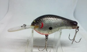 Vintage Bagley Diving B3 Black on Silver Foil SBOT 2,75" Deep Crankbait Angelköder - Bild 1 von 7
