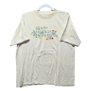 90s Keep America Beautiful Flower T Shirt - Picture 1 of 6
