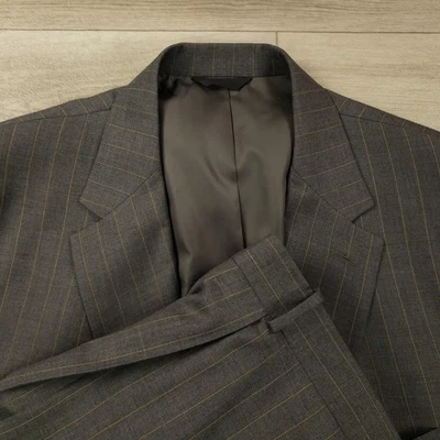 BBC Clothiers Custom Suit Men's 46R* Pants 39X29 Wool Cashmere Pleated Cuffed - Image 1 of 4