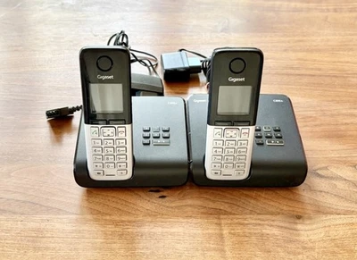 2x Gigaset C300A Festnetz Telefone C300 jeweils mit Anrufbeantworter Doppelpack - Bild 1 von 4