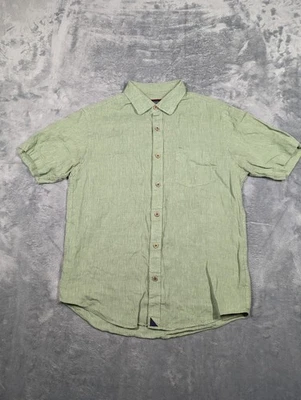 UNTUCKit Shirt Mens Medium Linen Short Sleeve Button Front Wrinkle Resistant - Image 1 of 4