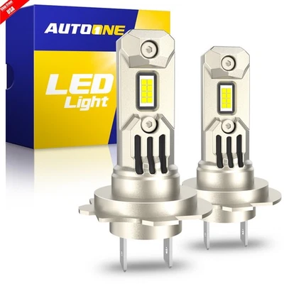 AUTOONE H7 LED Headlight Bulbs Kit High Low Beam 6500K White 80000LM Bright 2-6x - Image 1 of 4