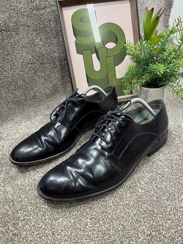 Scarpe Oxford CLARKS TOR uomo pelle nera 12M stringate punta liscia formali classiche