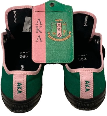 PERSONALIZADO "A.K.A." Converse Chuck Taylor All Star Ox (verde/rosa/negro) para mujer 8 Foto 1 de 4