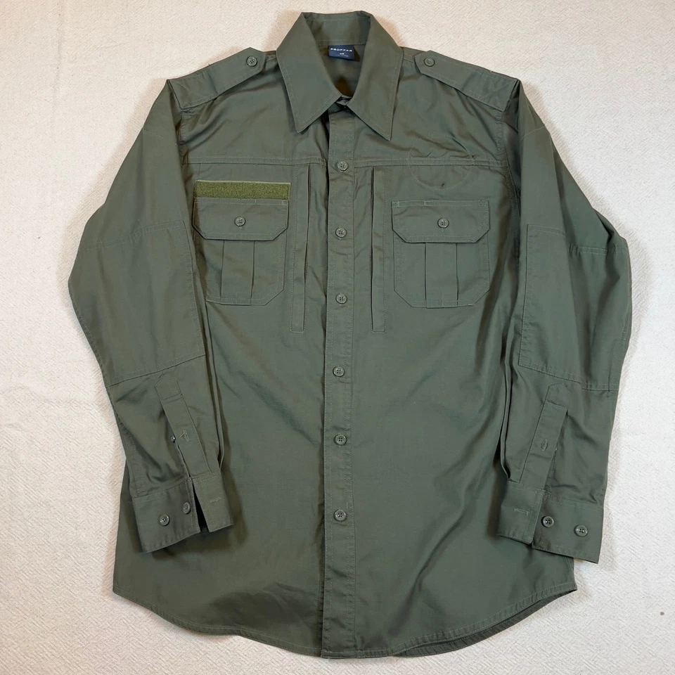 Propper 纽扣长袖 BDU 军用橄榄绿色 S 码 — 第 1/4 张图片