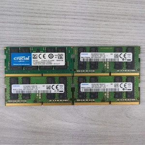 4x 16GB DDR4 2400MHz SODIMM Laptop RAM Mixed Brands Samsung Crucial - Afbeelding 1 van 1