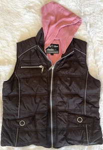 Powder River Outfitters Panhandle Puffer Weste Damen Größe M Outdoor Wandern Kapuze - Bild 1 von 12