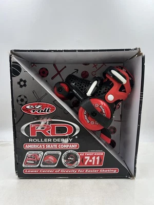 Roller Derby EZ Roll Adjustable Skates Boys Size 7-11 Red Black Comfort Wheels - Image 1 of 4