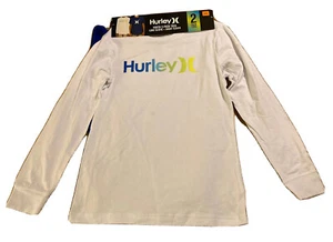 NWT Hurley Two Pack Graphic Tees White/Navy Size 10/12 - Picture 1 of 1