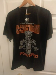 Camiseta para hombre Chrysler Dodge Mopar Hemi logotipo (negra) talla grande nueva - Imagen 1 de 4