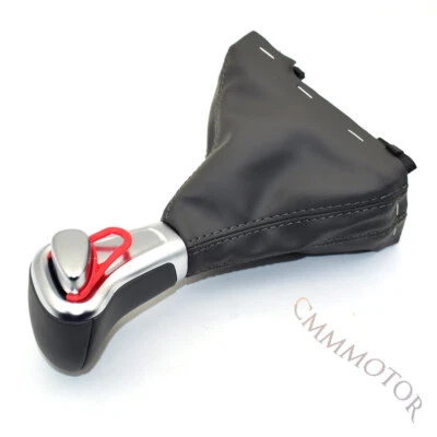 FOR Audi A4 A5 A6 Q5 Q7 Black Gear Shift knob Shifter Leather Gaiter Boot Cover Foto 1 de 4