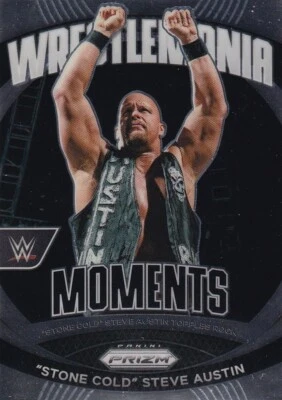 2024 Panini Prizm WWE Stone Cold Steve Austin Wrestlemania Moments No. 18 - Image 1 of 2