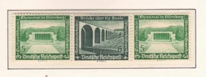 Germany - 1937 ZdMiNr. W120, 5pf+6pf+5pf, Modern Buildings, se-tenant strip of 3 - Picture 1 of 1