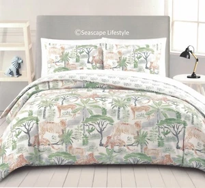 2-pc ☆ CHEETAHS TIGERS ☆ Twin Comforter Jungle Hillcrest - Picture 1 of 11