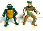 Vintage Lot of 2 Action Figure Rat King Leonardo TMNT Mutant Ninja Turtles 1988