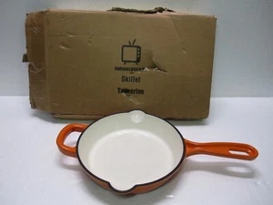 Darius Cooks TV 9 Zoll emaillierte Gusseisenpfanne TANGERINE DariusCooks - Bild 1 von 4