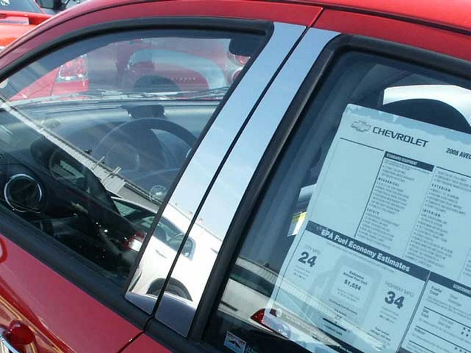 2008-2011 CHEVROLET AVEO 4 Piece Stainless Steel Pillar Post Trim 4-door - Image 1 of 1