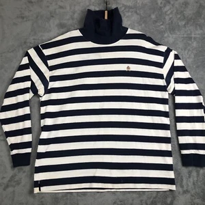 Tommy Hilfiger Rollkragenpullover Herren XXL Vintage Navy Weiß Gestreift Schwer - Bild 1 von 17