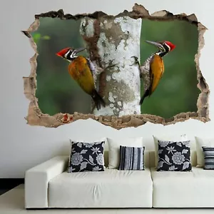 Woodpecker Bird 3D Wall Art Sticker Mural Decal Poster Kids Room Home Decor FV7 - Picture 1 of 2