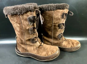 The North Face Damengröße 8 Primaloft 200 Gramm Isolierung Stiefel braun Wildleder Fell - Bild 1 von 11