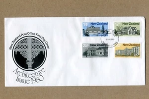 NEW ZEALAND First Day Cover Series. ARCHITECTURE ISSUE 1980 FDC - Picture 1 of 2