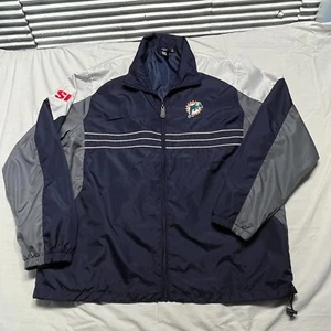 Vintage 90s Miami Dolphins Jacket Reebok Sports Illustrated Mens XL Windbreaker - Picture 1 of 10