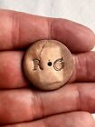 MUST SELL  STAMPED 1775  WORN  NON REGAL GEORGE III HALFPENNY COLONIAL COIN.