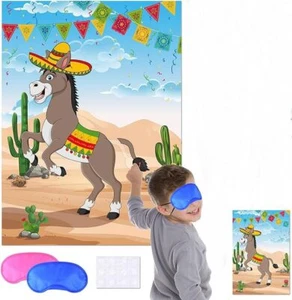 Pin The Tail on The Donkey Party Game, Mexican Donkey Party Supplies, Birthda... - Picture 1 of 8