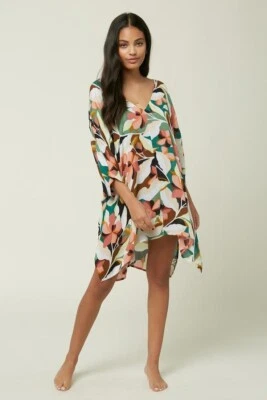 O'Neill Calla Tamra Geometric Floral Cover Up Dress One Size $70 - Image 1 of 4