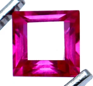 Zafiro rosa natural 6,25 quilates corte princesa piedra preciosa suelta certificada con regalo - Imagen 1 de 11